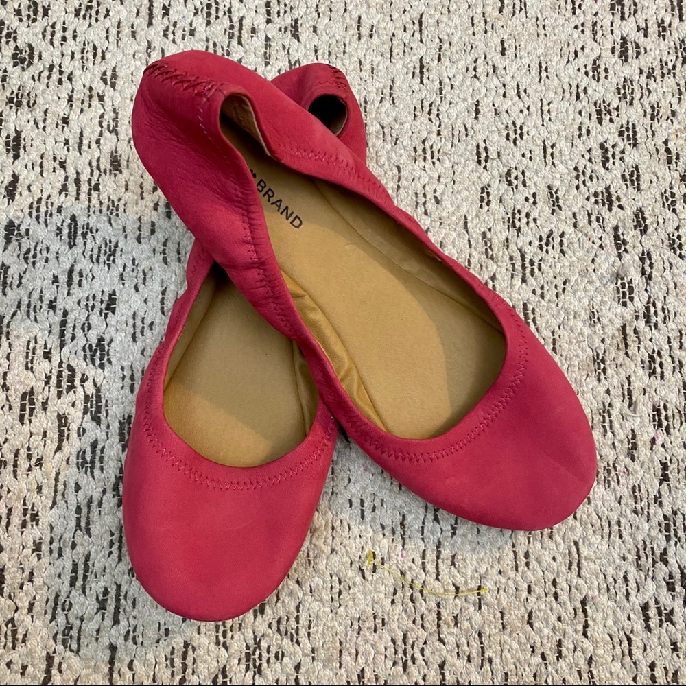 Lucky Brand Emmie Pink Leather Flats 12
